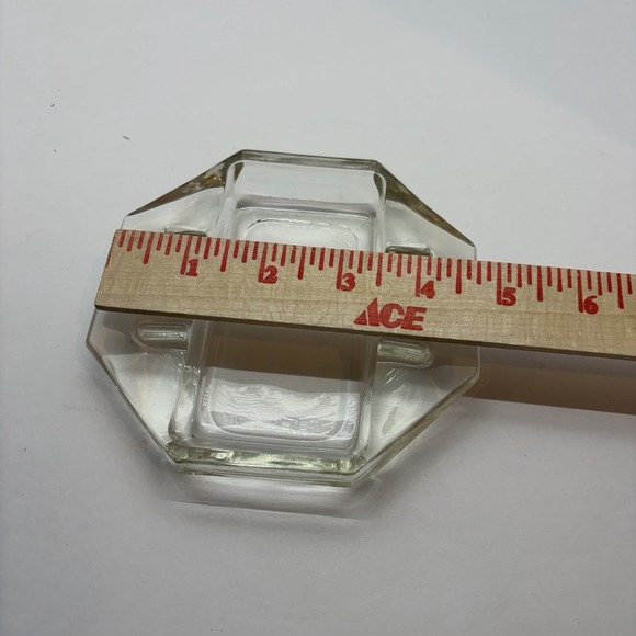 Vintage Ashtray Safex Clear Glass Self-Extinguishing  MCM Mid-Century Modern - Picture 4 of 6